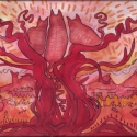 "MACSKAbarátok" c. aquarell  reprint 2/20, Meska