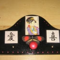 japán mintás fogas, Bútor, Dekoráció, , Meska