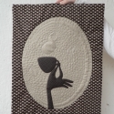Árnykép étkezőbe, Dekoráció, Otthon, lakberendezés, Kép, 37x48 cm kép. Rátétes technikával és szabad gépitűzéssel készült.
, Meska