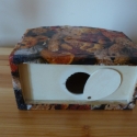 Macis persely, Baba-mama-gyerek, Játék, Otthon, lakberendezés, Tárolóeszköz, Decoupage, szalvétatechnika, A natúr fa íves perselyt, amely alul nyitható, egy macis szalvétával díszítettem, majd a végén lakko..., Meska