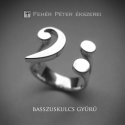 Újdonság! Egyedi ezüst basszuskulcs gyűrű, Ékszer, óra, Gyűrű, Ékszerkészítés, Ötvös, Ezt a különleges ékszer a mosoly gyűrű ihlette, nagyon hasonlít is hozzá, csak itt a mosolygós száj ..., Meska