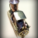 Steampunk-lokomotív pendrive, Férfiaknak, Mindenmás, Furcsaságok, Ötvös, ,, Annak idején Stephenson kapta ezt a pendrive-ot a feleségétől karácsonyra, ez ihlette a gőzmozdon..., Meska
