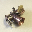 Steampunk pendrive fényképező, Férfiaknak, Ötvös, Ez a fényképező alig nagyobb egy diónál, mégis képes lenne lefényképezni akár sokkalta nagyobb tárgy..., Meska