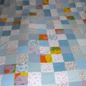 franciaágy takaró, Otthon, lakberendezés, Lakástextil, A halványabb színek kedvelőinek készült ez a patchwork technikával varrott nagy ágyterítő. A főanyag..., Meska