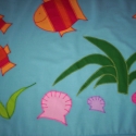 Halacskás falvédő- rendelhető!, Baba-mama-gyerek, Dekoráció, Gyerekszoba, Falvédő, takaró, Patchwork, foltvarrás, Ez a falvédő már gazdára talált, rendelésre Neked is szívesen elkészítem! Türkiz pamutvászonra - app..., Meska