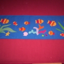 Halacskás falvédő- rendelhető!, Baba-mama-gyerek, Dekoráció, Gyerekszoba, Falvédő, takaró, Patchwork, foltvarrás, Ez a falvédő már gazdára talált, rendelésre Neked is szívesen elkészítem! Türkiz pamutvászonra - app..., Meska
