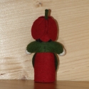 Tulipán Tinka - tavaszi virágtündér, Mindenmás, Dekoráció, Kulcstartó, Baba-és bábkészítés, Varrás, A tavaszi asztal díszeként, ajtódíszként, de a lakás bármely pontján jókedvet varázsol maga köré ez ..., Meska