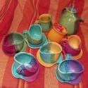 Teaset for Daria:), Konyhafelszerelés, Bögre, csésze, Kancsó , Kerámia, 1db teáskanna:kb.1,5 liter
6db bögre:kb.3.5 dliter
1db méztartó:kb.4 dliter
1db citromkiöntő:kb.3 dl..., Meska