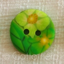 Csodálatos egyedi gombok millefiori virágokkal (zöld), Dekoráció, Otthon, lakberendezés, Ruha, divat, cipő, Ünnepi dekoráció, Varázsold egyedivé ruháidat ezekkel a különleges millefiori gombokkal!

A gombokat hőre keményedő mű..., Meska