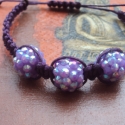 Shamballám  lilában!, Ékszer, óra, Baba-mama-gyerek, Karkötő, Ékszerkészítés, Csomózás, 
Engem is elkapott a shamballa láz !

1 cm akryl gyöngyből készítettem ezt a makramé karkötőt ,a gyö..., Meska