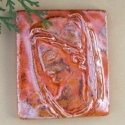 Különös lapka, Mindenmás, Kerámia, Finom metszésű Madonna-arc, a méret kb 8,5 X 10 cm (nem mértani...). Felső szélére fúrtam két lyukat..., Meska