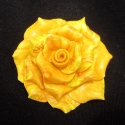 \'Tequila Sunrise\' Rózsa Kitűző, Ékszer, óra, Bross, kitűző, Polymer gyurmából készítettem ezt a rózsa kitűzőt, vidám hangulatot teremtve egy nyári öltözékhez
A ..., Meska