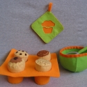 \"Muffin álom\"- muffinkészítő szett kis konyhatündérkéknek, Baba-mama-gyerek, Játék, Készségfejlesztő játék, Mindenmás, Varrás, Olyan dolgos, ügyes kislányoknak és kisfiúknak ajánlom ezt a teljes egészében kézzel készített, filc..., Meska