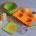\"Muffin álom\"- muffinkészítő szett kis konyhatündérkéknek, Baba-mama-gyerek, Játék, Készségfejlesztő játék, Mindenmás, Varrás, Olyan dolgos, ügyes kislányoknak és kisfiúknak ajánlom ezt a teljes egészében kézzel készített, filc..., Meska