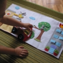 Mesés tűzoltóállomás  - interaktív játszópad , Baba-mama-gyerek, Játék, Készségfejlesztő játék, Gyerekszoba, Mindenmás, Számtalan variációs lehetőséget nyújt a játékra ez a teljes mértékben kézzel készült mesés interaktí..., Meska