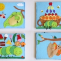Eric Carle: A telhetetlen hernyócska- készségfejlesztő-kreatív ujjbáb készlet mini bábszínházzal, Saját tervezésű ujjbábkészlet Eric Carle: A telhet...