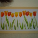 Tulipánok, Pongee selyem anyagra festett tulipánok.A kép ka