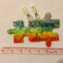 ..Puzzle barátságmedál vagy fülbevaó, Ékszer, óra, Medál, Fülbevaló, Festészet, Ékszerkészítés, Akril festék,lakk, aprócska csillogó kövecskék, pici matrica és egy kis fantázia kellett az egyedi b..., Meska
