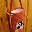 Tehénkés papírzsepitartó , Baba-mama-gyerek, Otthon, lakberendezés, Patchwork, foltvarrás, Pamut anyagból készült papírzsepitartó gyerekszobába, fürdőszobába, vagy a lakás bármely más helyére..., Meska