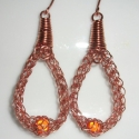 orange earing, Ékszer, óra, Esküvő, Ruha, divat, cipő, Fülbevaló, Ékszerkészítés, Fémmegmunkálás, 5cm hosszú, vörösrézből és narancsszínű miracel gyöngyből készült fülbevaló.

Szeretettel ajánlom!..., Meska