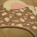 Hello Kitty- textilbőr táska- ingyen posta!, Táska, Válltáska, oldaltáska, Egy eredeti, igazi vidám és elegáns darab, mely fiatalosságát a textilbőr és a puha amerikai szövet ..., Meska