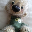  Boldizsár, Játék, Dekoráció, Játékfigura, Varrás, Kötés, Mohair anyagból, kézzel varrt macika, aminek magassága 25 cm,   teste vatelinnel töltött, orra hímze..., Meska