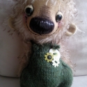  Boldizsár, Játék, Dekoráció, Játékfigura, Varrás, Kötés, Mohair anyagból, kézzel varrt macika, aminek magassága 25 cm,   teste vatelinnel töltött, orra hímze..., Meska