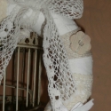 Vintage - szerelem koszorú, Dekoráció, Esküvő, Otthon, lakberendezés, Mindenmás, Újrahasznosított alapanyagból készült termékek, Mindenmás, Vintage: Egy stílus ahol a nosztalgikus hangulat magával ragad, s elkalauzol minket a nagyszüleink g..., Meska