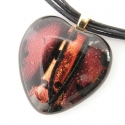 Dichroic szív üvegmedál, Ékszer, óra, Medál, Nyaklánc, , Meska