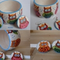 édes kis baglyok, Ékszer, óra, Karkötő, Fülbevaló, Decoupage, szalvétatechnika, Nagy divat most a bagoly mintával ellátott termék, hát engem is megihletett és megalkottam saját kis..., Meska