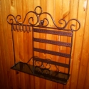 Kovácsoltvas jellegű fali ékszertartó., Otthon, lakberendezés, Ékszer, óra, Ékszertartó, Megrendelhető a képen látható egyedi kovácsoltvas ékszertartó.

2db csavarral könnyen a falra szerel..., Meska