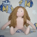 Lindi baba AKCIÓ!, Baba-mama-gyerek, Játék, Baba, babaház, Plüssállat, rongyjáték, Lindi baba 44 cm magas. Öltöztethetős, ruhája perelinje, sapija és horgolt kiscipője van. Arca hímez..., Meska