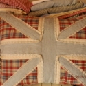 england, Dekoráció, Otthon, lakberendezés, Lakástextil, Patchwork, foltvarrás, Varrás, A párna egymáshoz jól passzoló szinekből szabódott. A mérete 50x40cm. Az ár a töltetet is tartalmazz..., Meska