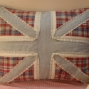 england, Dekoráció, Otthon, lakberendezés, Lakástextil, Patchwork, foltvarrás, Varrás, A párna egymáshoz jól passzoló szinekből szabódott. A mérete 50x40cm. Az ár a töltetet is tartalmazz..., Meska