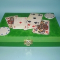 Pókerkártya tartodoboz, Férfiaknak, Decoupage, szalvétatechnika, Fa doboz,decoupage technikával!Fa dobozt akrillfestékkel lefestettem és szalvétával díszitettem.Belü..., Meska