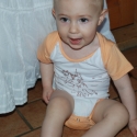 \"Lovasíjász\" alulgombolós, Baba-mama-gyerek, Ruha, divat, cipő, Baba-mama kellék, Gyerekruha, Festett tárgyak, Varrás, 100% rugalmas pamutból saját szabásminta alapján készítettük ezt a kis babaruhát. Lába közt bébipate..., Meska