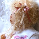 Baby photo vintage prop hat - Johanna  pihe-puha meleg kötött sapi újszülött kislánynak akár fotózáshoz, Baba-mama-gyerek, Dekoráció, Baba-mama kellék, Kötés, Varrás, Ez most a vintage jegyében készült, kimondottan baba fotózáshoz, édes kislány sapi, de minden igényt..., Meska