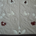ágytakaró stilizált életfával, Magyar motívumokkal, Otthon, lakberendezés, Dekoráció, Lakástextil, Patchwork, foltvarrás, Varrás, Nevezetes napra készült ajándék franciaágy takaró, mely 18 családtagot jelenít meg jelképesen, külön..., Meska