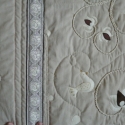 ágytakaró stilizált életfával, Magyar motívumokkal, Otthon, lakberendezés, Dekoráció, Lakástextil, Patchwork, foltvarrás, Varrás, Nevezetes napra készült ajándék franciaágy takaró, mely 18 családtagot jelenít meg jelképesen, külön..., Meska