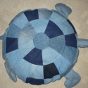 Farmer teknős, Dekoráció, Bútor, Otthon, lakberendezés, Patchwork, foltvarrás, Varrás, Imádom a farmerből készült használati tárgyakat!Ez kiderül a kínálatomból is....Rendkívül masszívak,..., Meska