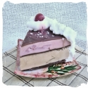 Cseresznyés, marcipános torta - gyertya