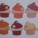 Muffin  - ajándékcsomaghoz,  receptkönyvre, lehet ültetőkártya, hűtőmágnes, Képeslap, album, füzet, Ajándékkísérő, Papírművészet, Scrapbook kartonból készítettem a muffinokat. 

- Egyedi dísz - ajándékkísérő - lehet ajándékcsomago..., Meska