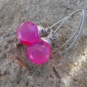 PINK kalcedon ezüst fülbevaló, Ékszer, óra, Fülbevaló, Pink kalcedonból és ezüsthuzalból készítettem fülbevalót
Minden felhasznált fém 925 tisztaságú ezüst..., Meska