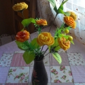 Horgolt tavaszi virágcsokor, Dekoráció, Otthon, lakberendezés, Horgolás, Színes tavaszi virágcsokor, mely vidámságot visz az otthonodba. A Virágok szármérete kb 30cm, a fejü..., Meska