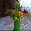 Horgolt tavaszi virágcsokor, Dekoráció, Otthon, lakberendezés, Horgolás, Színes tavaszi virágcsokor, mely vidámságot visz az otthonodba. A Virágok szármérete kb 30cm, a fejü..., Meska