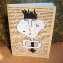 Füzet, notesz, Kézzel készült Moha notesz - TVPunk, Minerva sorozat, Képzőművészet , Képeslap, album, füzet, Grafika, Jegyzetfüzet, napló, naptár, Fotó, grafika, rajz, illusztráció, Papírművészet, Kemény borítón saját grafikám, kézzel készült notesz, 32 lap, 64 oldal, hátán kétszer tűzött, recycl..., Meska