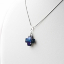 Igéző - swarovski medál kígyólánccal, Ékszer, óra, Nyaklánc, Meseszép, igéző színű (kékes lilás) swarovski medál ezüstözött medállal, kígyóláncon. Tehát az ár ne..., Meska