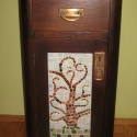 Klimt ihlette mozaikos éjjeliszekrény, Bútor, Otthon, lakberendezés, Dekoráció, Komód, Famegmunkálás, Üvegművészet, Ez a darab már elkelt, de ha szeretnél otthonra te is, szólj, még egy nagyon hasonlót tudok készíten..., Meska