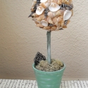 Madeira - Shabby dekoráció kagylóból - tenger, kagyló, esküvő, névnap, születésnap, esküvői dísz, vintage, Dekoráció, Esküvő, Dísz, Újrahasznosított alapanyagból készült termékek, Saját tervek alapján készítettem el ezt a tengerparti hangulatú shabby dekorációs fát. Különböző kag..., Meska
