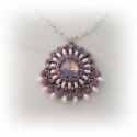 Lila swarovski köves medál, Ékszer, óra, Medál, , Meska